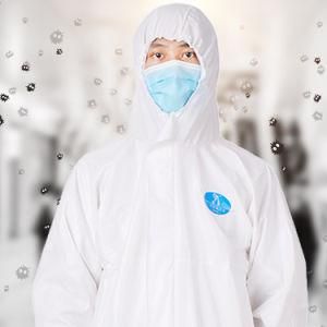 Unisex Sanitary Protection Jumpsuit Hazmat Suit Zip Isolation Protective Coveralls Disposable Factory Hospital Safety Clothing