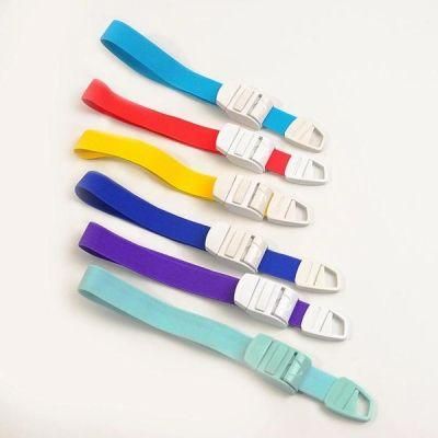High Quality Elastic Medical Disposable Tourniquet with Button for Blood Collection