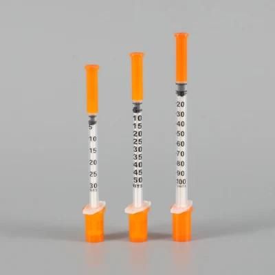 Insulin Syringe 1ml U-40/U-100 with Fixed Needle PE/Blister Package