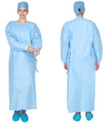 Level 2 Disposable Isolation Gown, Fully Closed Double Tie Back and Front, AAMI Level 2, Unisex Gown