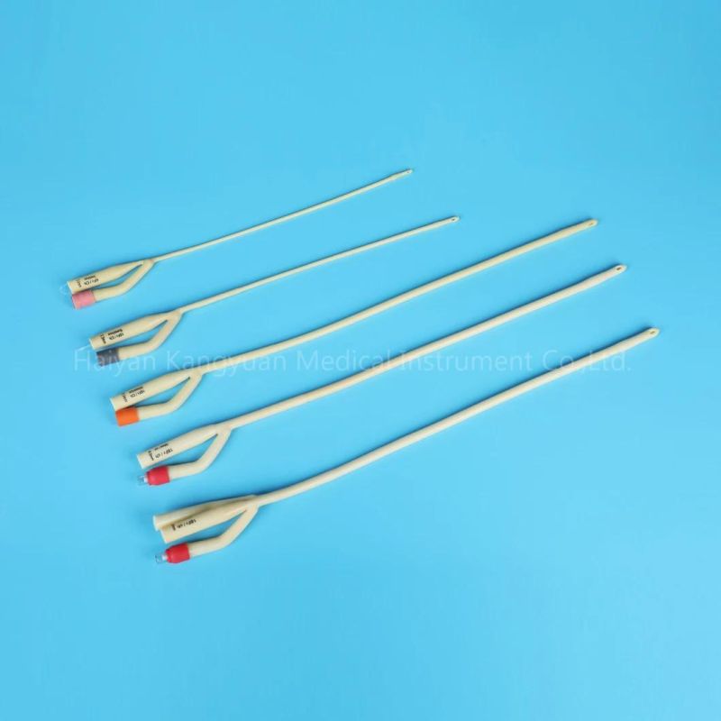 Silicone Coated Latex Foley Catheter Medical Instrument