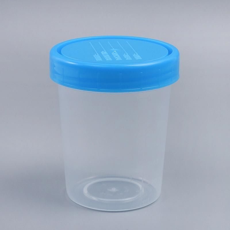 Promotional Blue Cup Specimen Disposable Collection Portable Urine Container