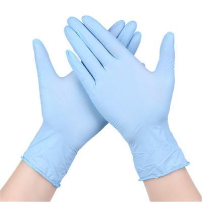 Health Care Disposable Glove Blue Powder Free Nitrile Gloves with CE Certificate