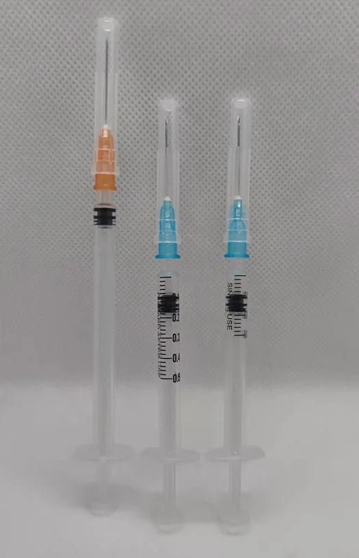 Patented Product Disposable Medical Device Auto-Disable Syringe with Needle 1ml
