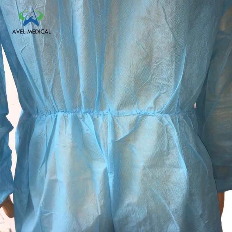 AAMI Level 2 3 En13795 PP/PP+PE/SMS/SMMS Medical Disposable Reinforced Surgical Isolation Gown for Hospital Laboratory/Food Industry