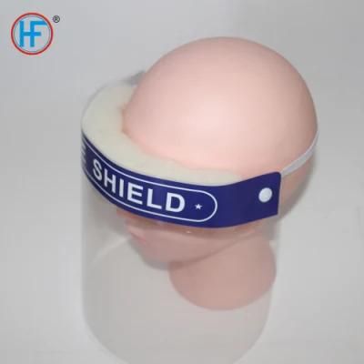 Mdr CE Approved High Quanlity Lightweight Transparent Medical Face Shield with Logo Printing