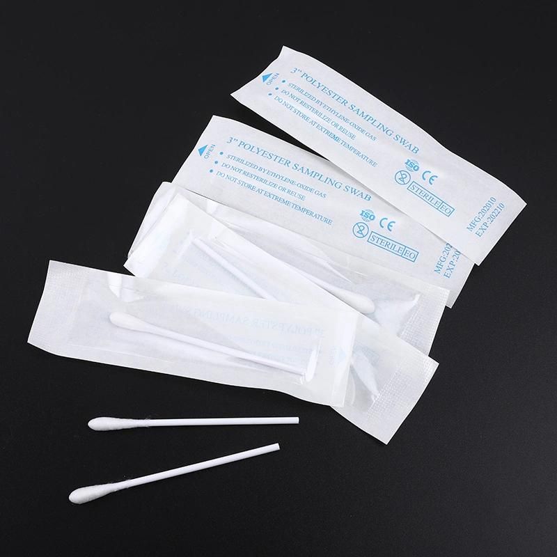 Cheap Price Sterile Test Sampling Cotton Round Polyester Swab