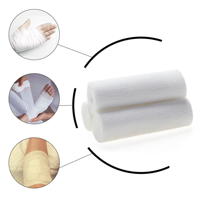 CE and ISO First Aid Medical Supply Absorbent Gauze Bandage for Hospital Use