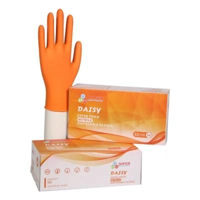 Nitrile Gloves Powder Free Malaysia Diamond Orange Industry