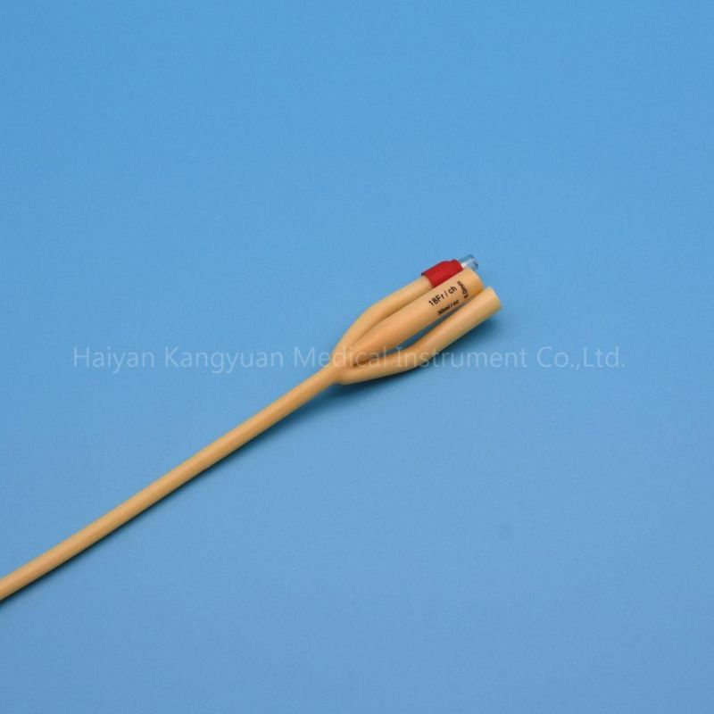 Silicone Coated Latex Foley Catheter with Tiemann Tip and Straight Tip