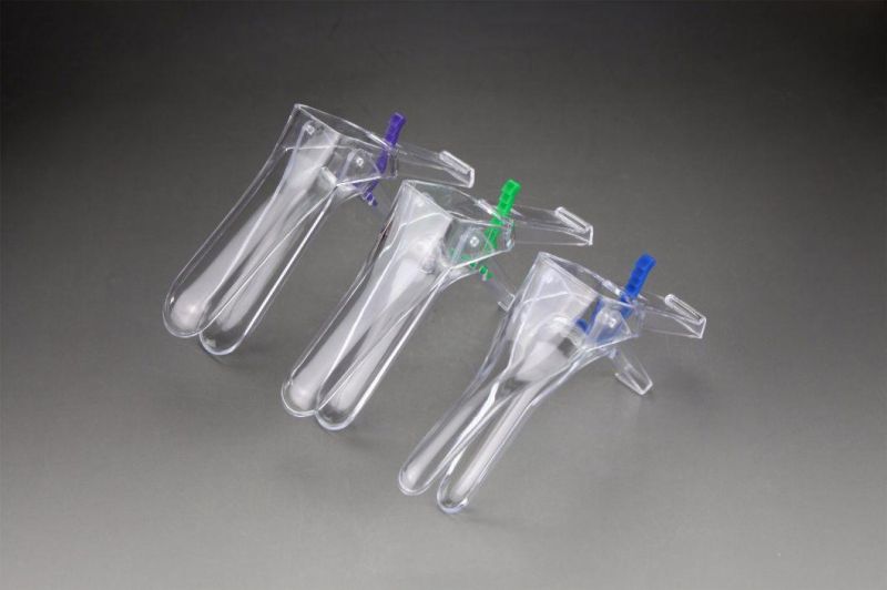 Sterile Disposable Plastic Screw Locked Medium Ce Marked Latex Free Plastic Defferent Sizes Vaginal Speculum for