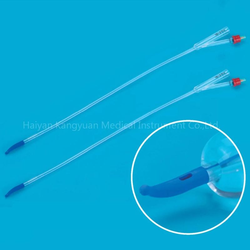 2 Way China Tiemann Coude Tip All Silicone Urinary Urethral Catheter Balloon Producer