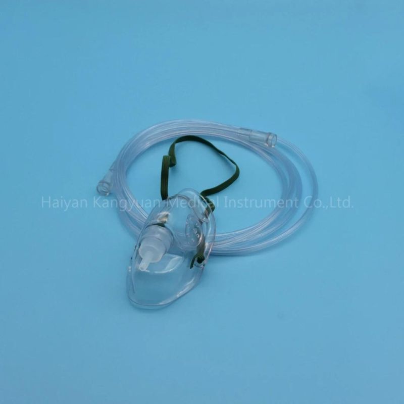 Oxygen Mask with Connecting Tube Size S M L XL Disposable