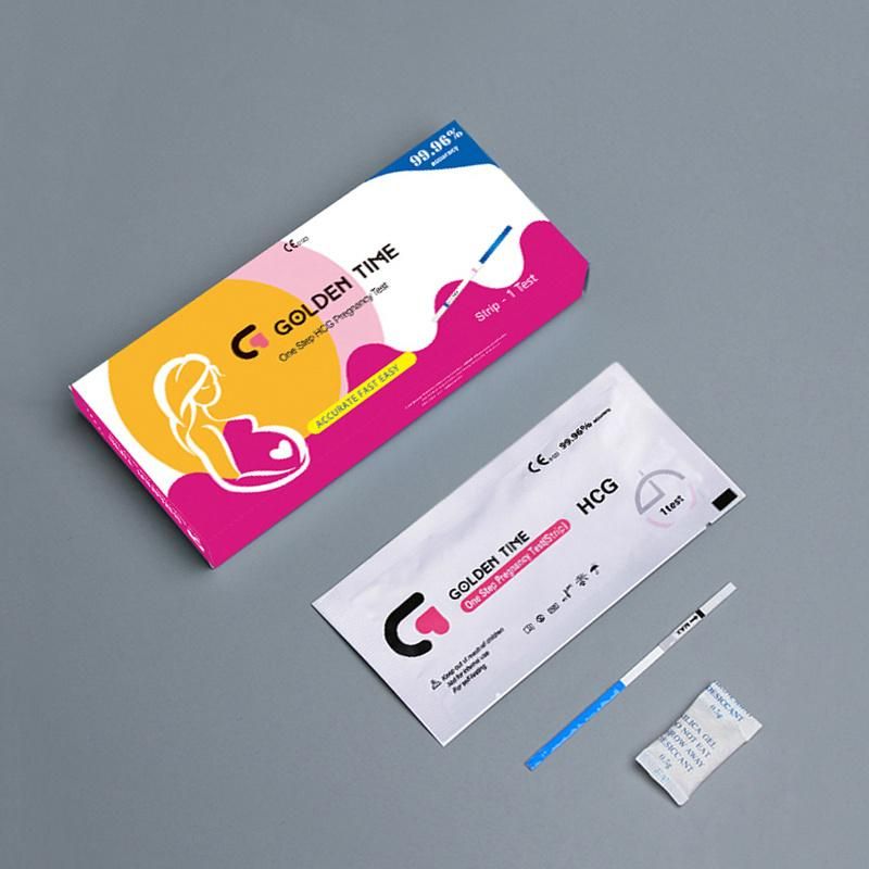 Colloidal Gold Rapid Test Kits HCG Urine Pregnancy Test Strips 2.5mm