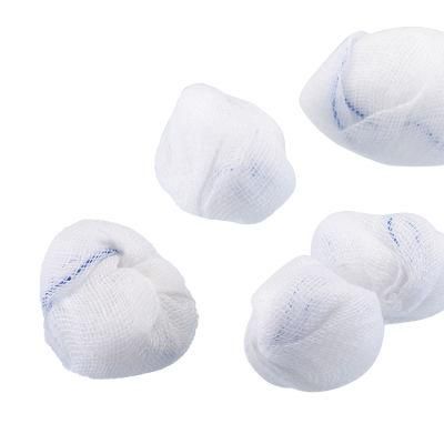 100% Cotton High Absorbent Medical Sterile Disposable Non-Woven Gauze Ball Used in Hospital