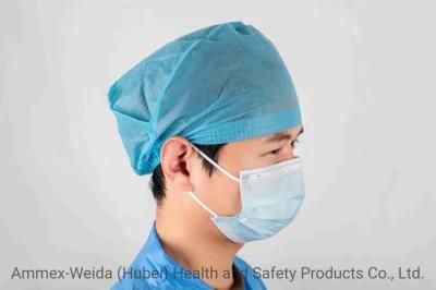 Wholesale Disposable Use Surgical Cap SMS/Non-Woven Doctor Cap with Elastic Rubber at Back
