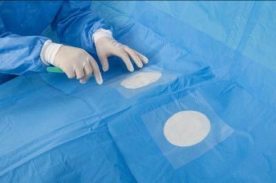 Eo Sterile Non Woven Surgical Angiography Drape with Panel /Angiography Surgical Drape Suppliers with CE ISO13485 Certification
