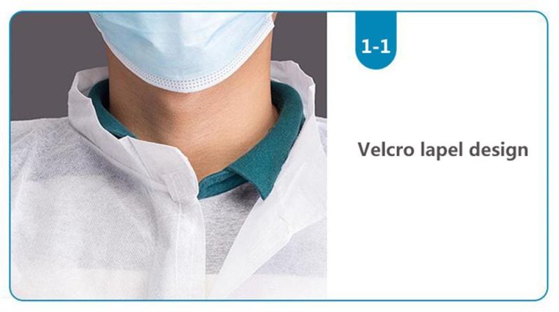 Unisex White Lab Coat Doctor Professional Nurse Uniform Student Laboratory Class Long Jacket