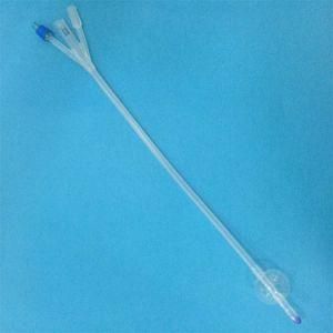 Factory Wholesale Hospital Medical Instrument 100% Silicone Foley Catheter 3-Way with Balloon