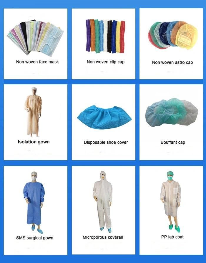 En13795 Non Woven Waterproof Customized Operation Theatre Hospital Reinforced Surgical Medical Isolation Protective Sterile Disposable Gowns for Doctor