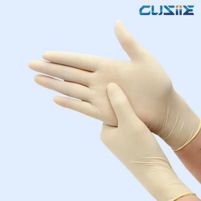 High Quality with Certification Yellow Color Latex Protective Disposable Medical Examation Nitrile Large Gloves