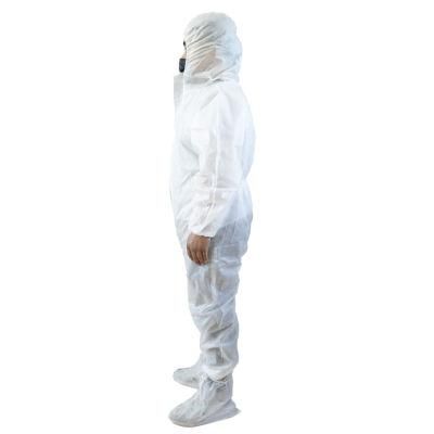 Wholesales Disposable White Microporous Coverall Suit Industrial Protective Clothing