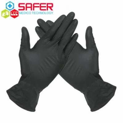 Waterproof Food Grade Black Powder Free Disposable Vinyl Gloves