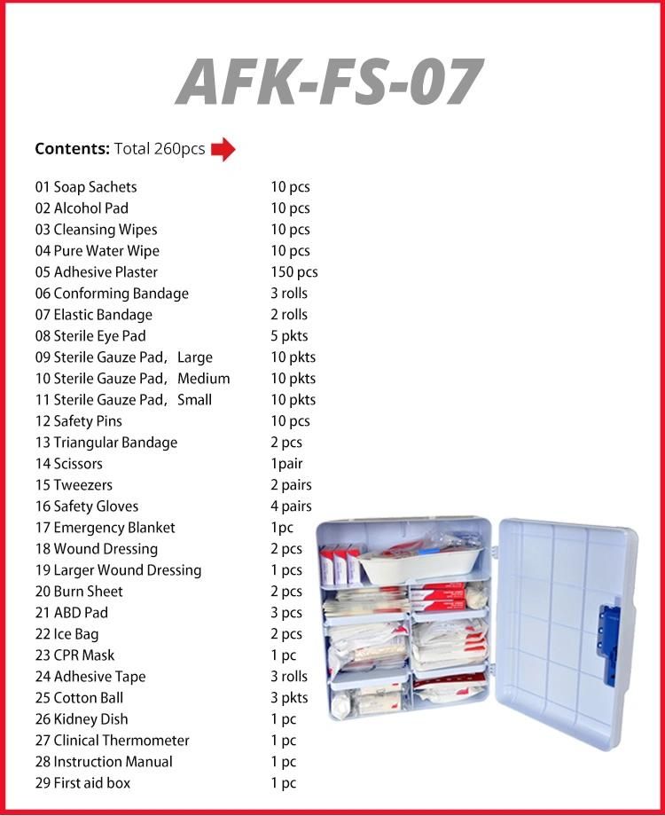 OEM China Factory Custom Home Emergency Portable First Aid Kit