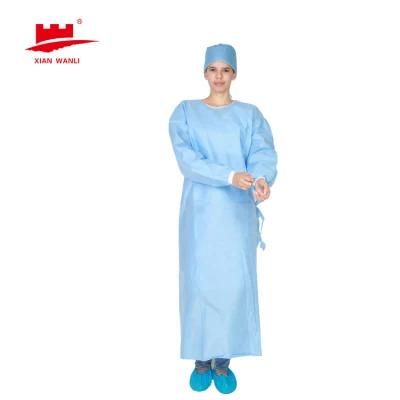 Best Selling CE CE/ISO Reinforced Single Use Gown Costume Disposable SMS Non Woven Surgical Gown