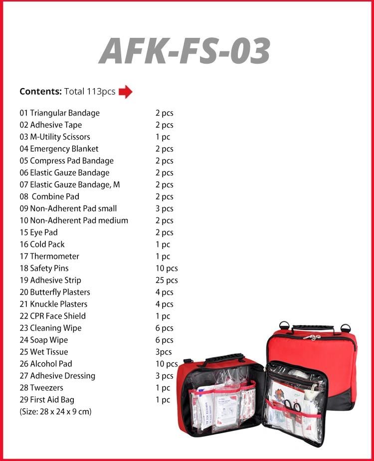 Wholesale Durable First Aid Kit Auto First-Aid Kit Survival First Aid Kit Bag