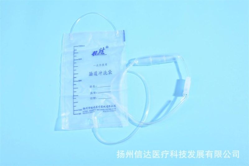 Medical Disposable 1000ml Coffee Enema, Intestinal Cleansing and Defecation Hydrotherapy Bag, Intestinal Irrigation Bag