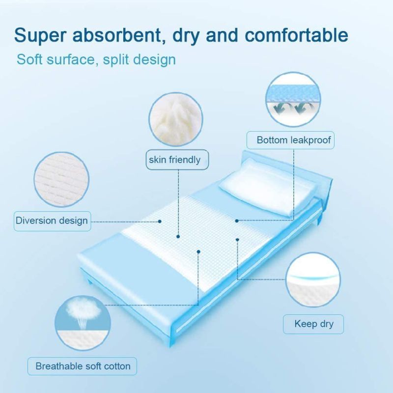 Incontinence Pad Disposable Non Woven Fabric Badsheets with High Absorbent Under Pads
