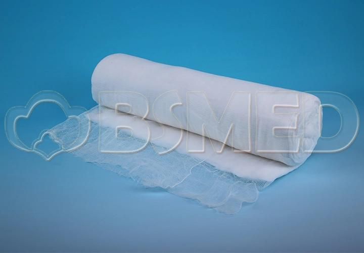 First Aid Surgical Disposable Absorbent Cotton Wool Roll with Gauze