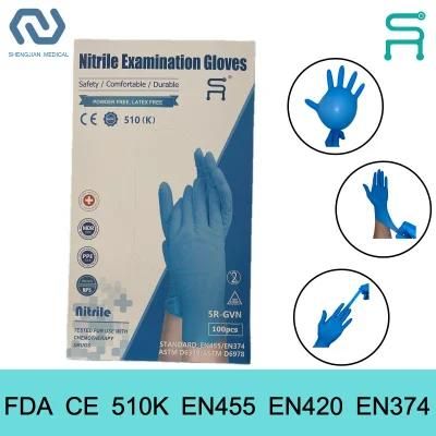 Powder Free Multicolor FDA CE Disposable Nitrile Gloves