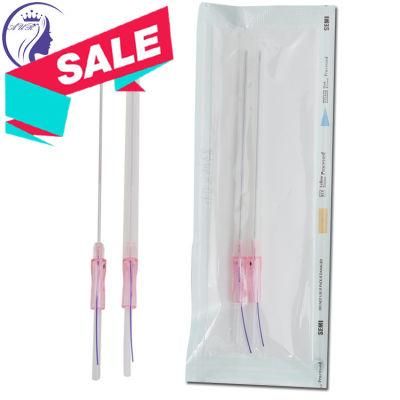 Face Lift with Polydioxanone Monofilament Pdo Thread Mono Tornado Screw Cog Cannula Needle