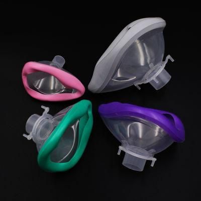 Disposable PVC Anesthesia Breathing Mask Soft Cushion Nebulizer Mask