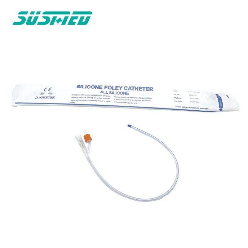 100% Medical Silicone Foley Catheter 2 Way Silicone Foley Catheter