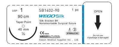 Surgical Sutures Made by Good Quality Silk Thread