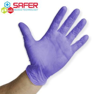 China Manufacturer Violet Blue Examination Nitrile Glove FDA Medical