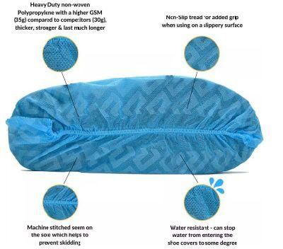 Disposable CPE/PE/Non-Woven Anti-Skid Shoe Cover