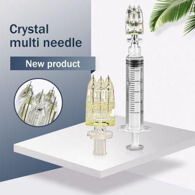 Cosmetic 9pins Crystal Meso 9 Pins Screw Multi Needle for Syringe