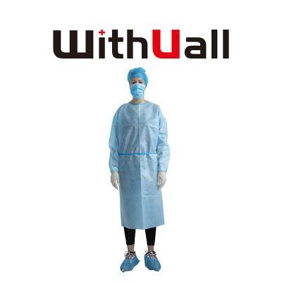 Disposable Nonsterile Protective Clothing Surgical Gown Elastic and Knitted Cuffs