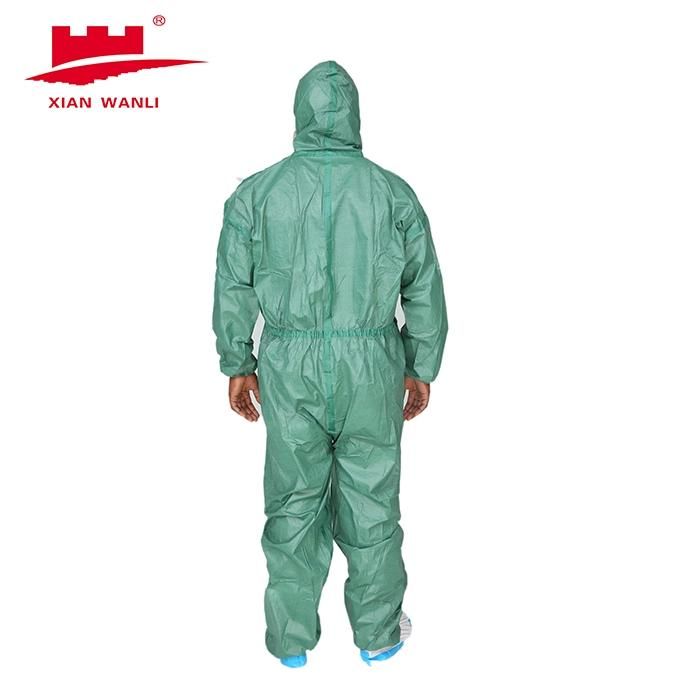 Type 4/5/6 Heat Sealed Tape Seam Disposable Microporous Medical Coverall