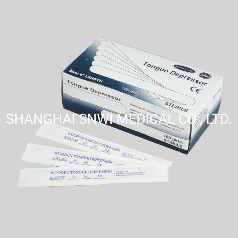 High Quality Disposable Wooden Custom Medical Tongue Spatula Depressor