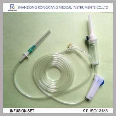 Luer Slip Disposable Infusion Set with Latex-Free Y-Site