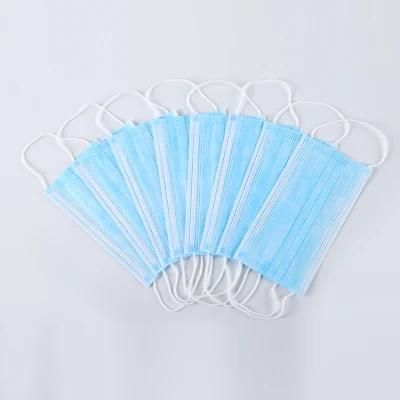 High Efficiency Filter Paper Disposable 3 Ply No-Woven Medical Fabric Mouth Mask Adult