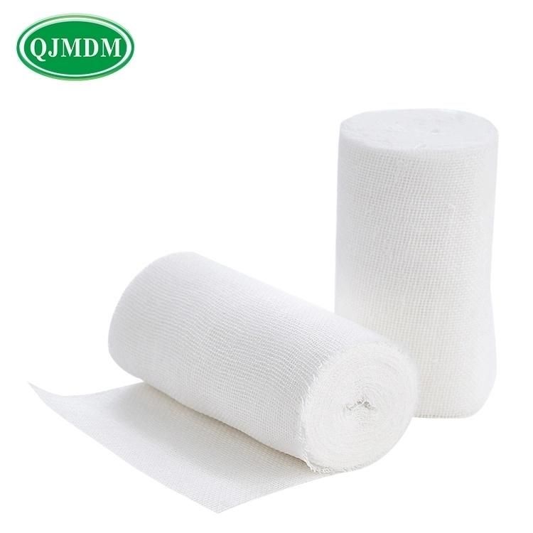 100% Cotton Medical Surgical Disposable Dressing Absorbent Gauze Roll Used in Hospital