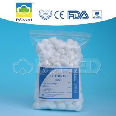 FDA Ce ISO Approved Wholesale Medical Sterilize Absorbent Disposable Organic Cotton Wool Ball