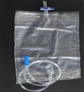 Medical Instrument Disposable Medical Urine Drainage Bag with Push-Pull Valve Ce ISO