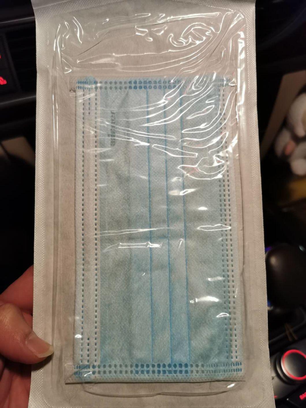 Blue Earloop Pleated 3 Ply Procedure Disposable Mask